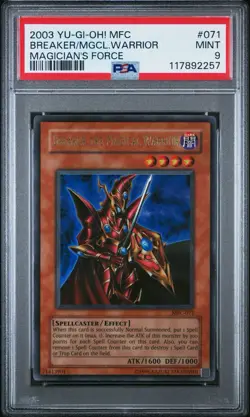 2003 Yu-Gi-Oh! Breaker/Magical Warrior Magician's Force MFC Unlimited Ultra PSA9 - Image 1
