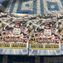 TCG 2025 Yugioh Justice Hunters 1st Edition mini Box 4-Packs Sealed Lot of 3 NEW - Image 3
