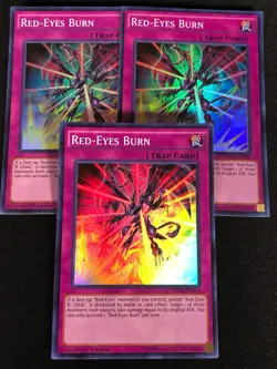 Yugioh Red-Eyes Burn DRL2-EN021 1st Super x3 (NM) - Image 1