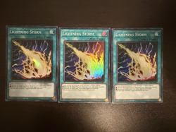Lightning Storm x3 Playset Super Rare 1st Edition RA01-EN061 MINT/NM YUGIOH! - Image 1