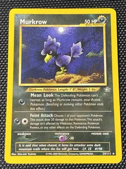 Murkrow - 24/111 - Neo Genesis - Pokemon Card LP+ - Image 1