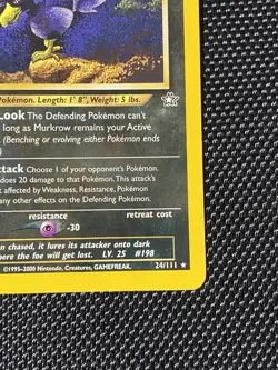 Murkrow - 24/111 - Neo Genesis - Pokemon Card LP+ - Image 4