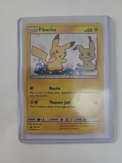 Pokemon Pikachu 2019 SM162 HP Holo Card Sun & Moon Black Star Promo TCG NM - Image 1