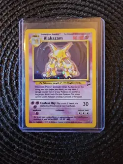Pokemon Alakazam TCG Holo Card Base Set 2, 1/102 Unlimited Holo Rare, Stage 2 - Image 1