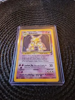 Pokemon Alakazam TCG Holo Card Base Set 2, 1/102 Unlimited Holo Rare, Stage 2 - Image 2