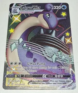 Pokemon TCG Lapras VMAX Holo Rare Card SV111/SV122 Shining Fates - Image 1