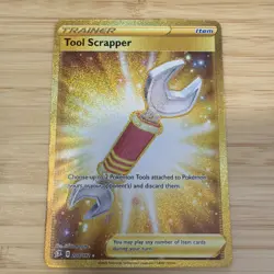 Tool Scrapper 208/192 Rebel Clash NM Full Art Gold Secret Rare Pokemon Card - Image 1