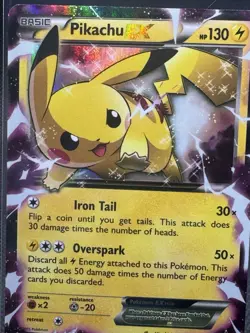 Pokemon Pikachu EX Card HP 130 Star Foil Holo Rare Xy84 - Image 5