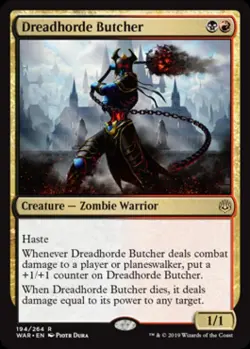 Dreadhorde Butcher -Foil Light Play MTG War of the Spark - Image 1