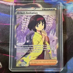 Pokemon TCG Erika's Invitation Scarlet & Violet Holo Ultra Rare Card 196/165 - Image 1