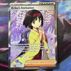 Pokemon TCG Erika's Invitation Scarlet & Violet Holo Ultra Rare Card 196/165 - Image 2