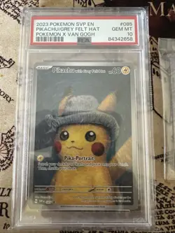 Pikachu With Grey Felt Hat Van Gogh Pokemon Promo Card PSA 10 GEM MINT SVP 085 - Image 2