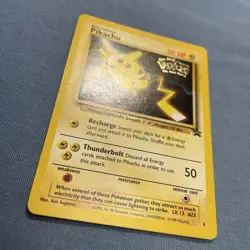 1999 Pokemon TCG Pikachu #4 Black Star Promo Card WB The Frist Movie Promo LP/MP - Image 3