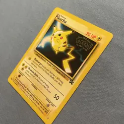1999 Pokemon TCG Pikachu #4 Black Star Promo Card WB The Frist Movie Promo LP/MP - Image 4