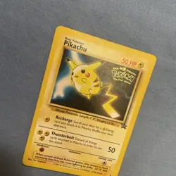1999 Pokemon TCG Pikachu #4 Black Star Promo Card WB The Frist Movie Promo LP/MP - Image 5