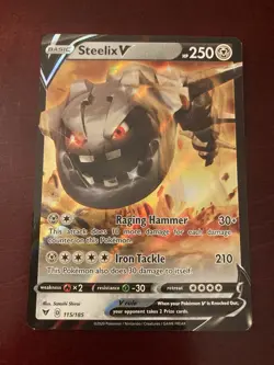 Steelix V 115/185 Vivid Voltage Ultra Rare Holo Pokemon TCG Card - Image 1