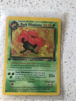 Pokemon TCG Dark Vileplume 1st Edition Team Rocket Holo Rare Card 13/82 LP - Image 1