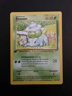 Pokemon TCG 1st Edition Bulbasaur Bisasam German Card Base Set Vintage WOTC LP - Image 1