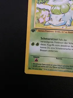 Pokemon TCG 1st Edition Bulbasaur Bisasam German Card Base Set Vintage WOTC LP - Image 2