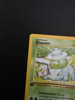 Pokemon TCG 1st Edition Bulbasaur Bisasam German Card Base Set Vintage WOTC LP - Image 3