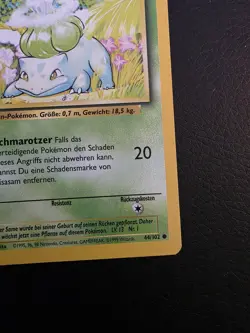 Pokemon TCG 1st Edition Bulbasaur Bisasam German Card Base Set Vintage WOTC LP - Image 5
