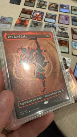 Fire Lord Zuko (Borderless) (Neon Ink Foil) - Avatar: The Last Airbender (MTG) - Image 2