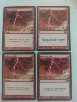 Lightning Bolt x 4 Core Set 2011 (M11) Regular Playset - Image 1