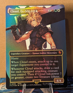 Cloud, Ex-SOLDIER (Borderless) Commander: Final Fantasy Foil #202 - Image 1