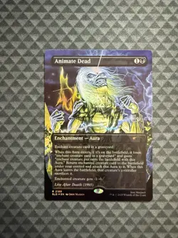 MTG Animate Dead #2189 Rainbow Foil Rare Secret Lair Drop Series (SLD) *damaged - Image 1