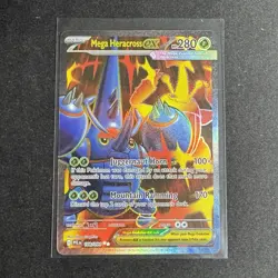 Pokemon Mega Heracross EX 108/094 Phantasmal Flames SR Full Art English Card TCG - Image 1