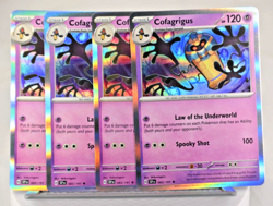 Pokemon TCG Surging Sparks Cofagrigus 083/191 Rare Holo x4 Playset - Image 1