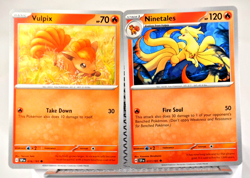 Pokemon TCG Surging Sparks Vulpix 016/191 Common & Ninetales 017/191 Uncommon - Image 1