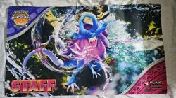 Pokemon STAFF Playmat Walking Wake Regional Playmat Mat New - Image 1