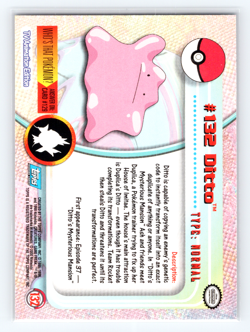 2000 Topps Pokemon TV Animation Edition Series 3 Non Holo #132 Ditto - Image 2