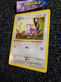 Rattata (Shadowless) - 61/102 Base Set - 1st Edition - Pokemon TCG LP-NM - Image 2