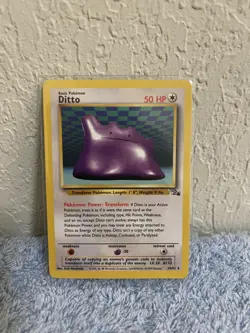Pokemon TCG Ditto 18/62 Fossil Set Non Holo - Image 1