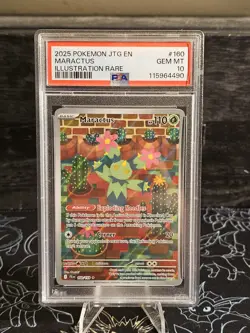 MARACTUS #160 PSA 10 • 2025 POKEMON JTG EN-JOURNEY TOGETHER ILLUSTRATION RARE - Image 1