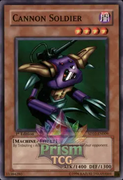 1st Ed Cannon Soldier SD10-EN009 Yugioh - Image 1