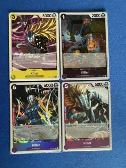 Killer One Piece TCG 4-card lot OP05-064 Rare+OP09/OP10 Uncommon+more - PWE - Image 1