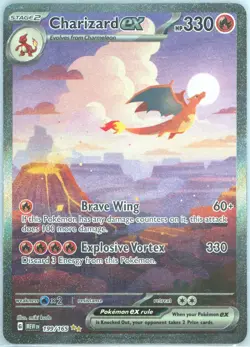 Pokemon TCG Charizard EX 151 Ultra Rare Card Scarlet & Violet Series 199/165 - Image 1