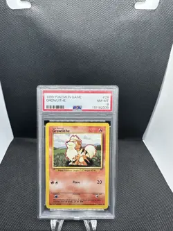 Growlithe 28/102 - Base Set Unlimited - PSA 8 - Pokemon Card - Image 1