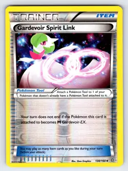Gardevoir Spirit Link 130/160 XY Primal Clash Pokemon Card Reverse Holo - VLP - Image 1