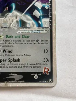 Rockets Suicune EX 105/109 SWIRL HOLO Team Rocket Returns 2004 Pokemon Card -HP - Image 4