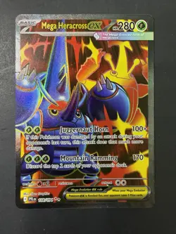 Pokemon Mega Heracross EX 108/094 Phantasmal Flames SR Full Art English Card TCG - Image 1