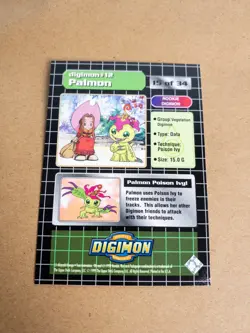 Digimon Animated Series Card Exclusive Preview Silver Stamp Palmon #15 of 34 - Image 3