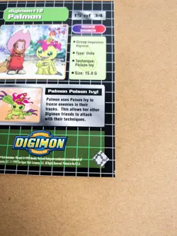 Digimon Animated Series Card Exclusive Preview Silver Stamp Palmon #15 of 34 - Image 4