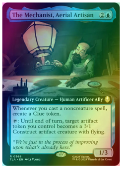 The Mechanist, Aerial Artisan - Foil - Extended Art Avatar MTG - Image 1