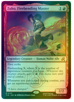 Zuko, Firebending Master - Foil Avatar MTG - Image 1