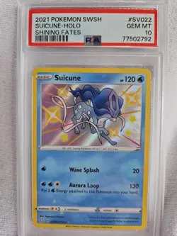 Pokemon Suicune-Holo-SHINING FATES-(2021) #SV022 PSA GEM MINT 10 - Image 1