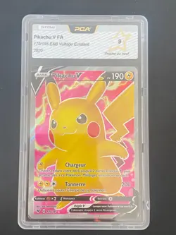 CARTE POKEMON PIKACHU V 170/185 PCA 9 FR ULTRA RARE EB VOLTAGE ECLATANT - Image 1